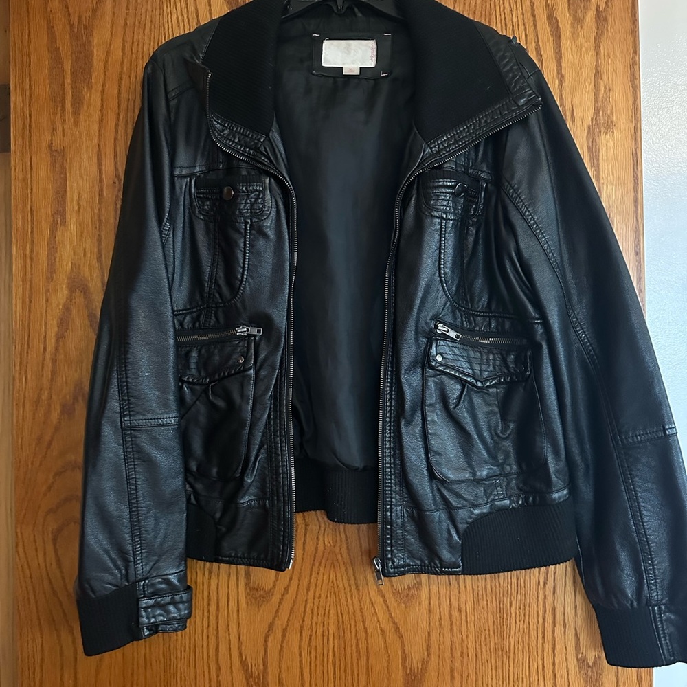 Women's Black Leather Jacket